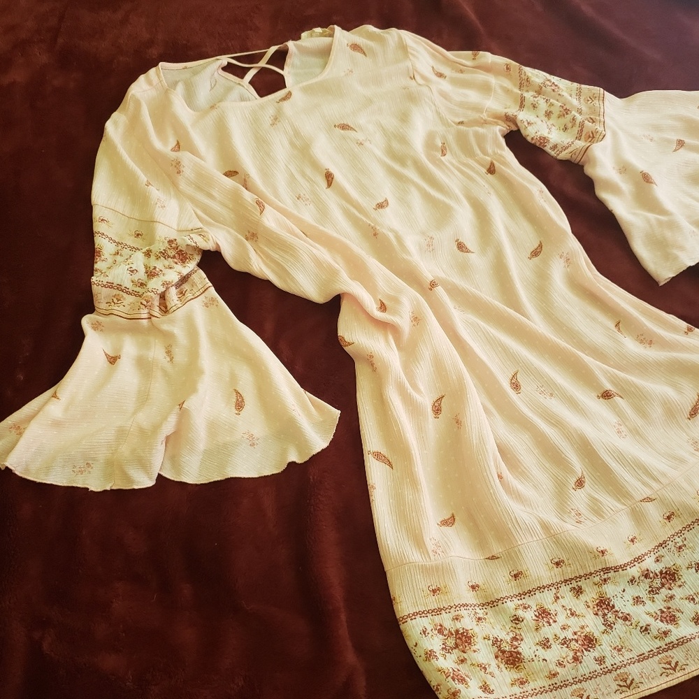 Soft pink (blush) boho dress